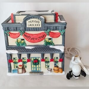 Grandeur Noel Illuminated Peter’s Grocery Christmas Village House